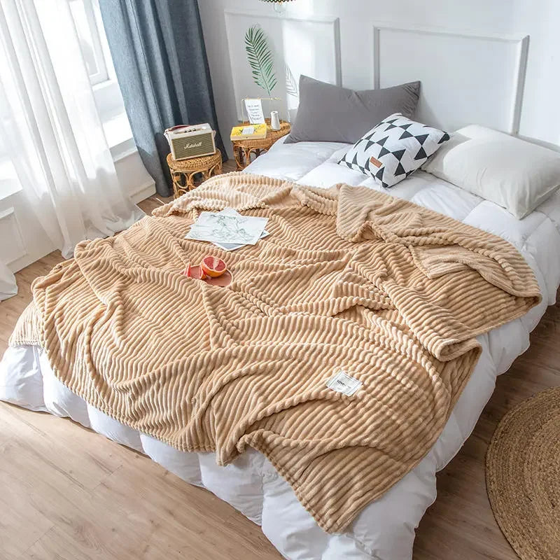 Cozy Patterned Hugging Blanket - Soft Sweatshirt Throw for Sofas and Beds